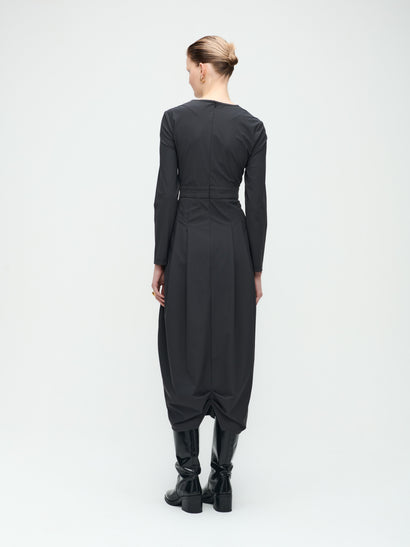 Abito Jackie a maniche lunghe Technical Jersey | Grigio scuro