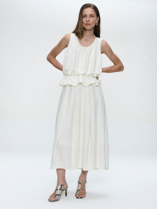 Reiki viscose skirt | Off White