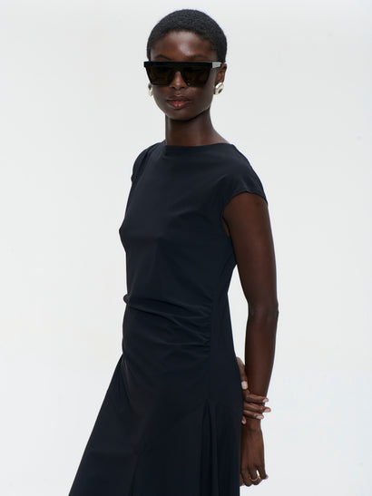 Selin Kleid technischer Jersey | Schwarz