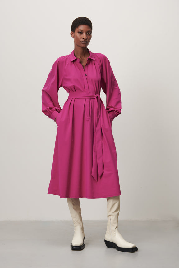 Carlen Dress Technical Jersey | Fuxia