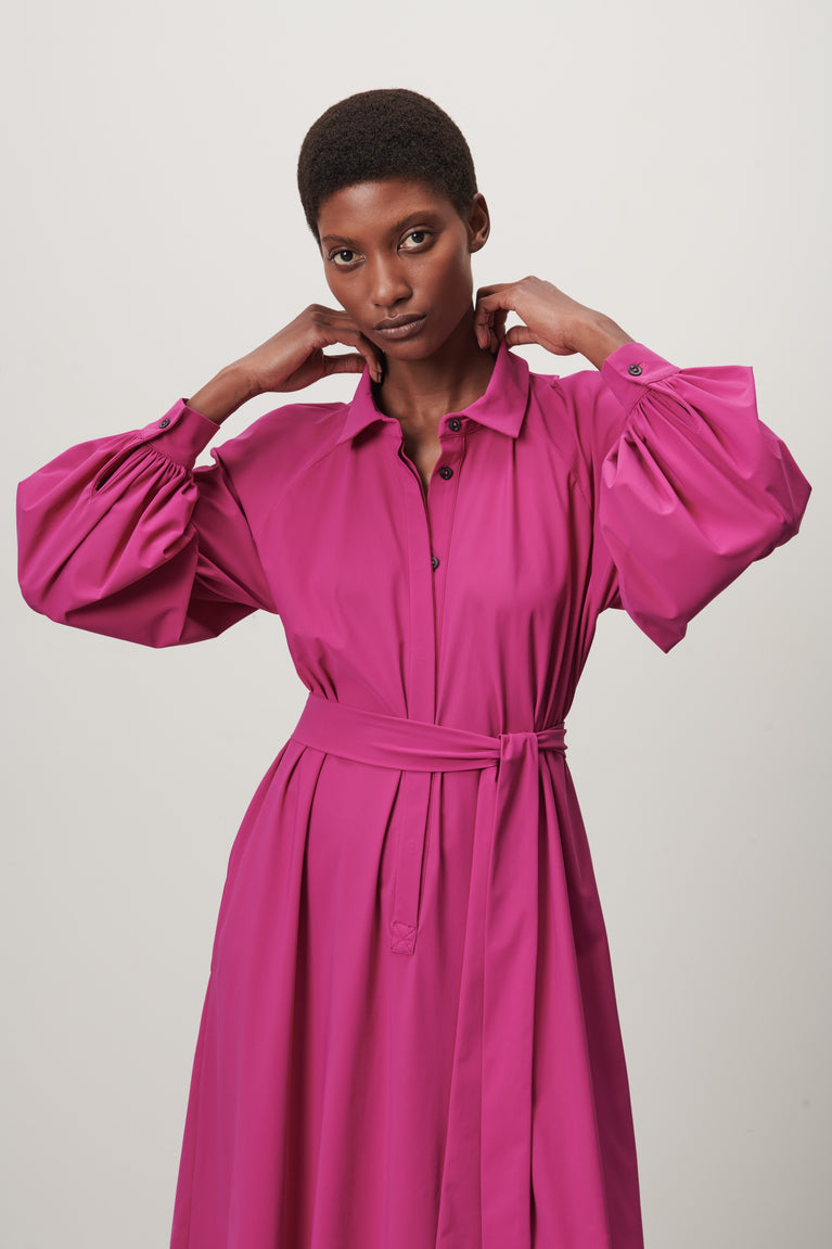 Carlen Dress Technical Jersey | Fuxia