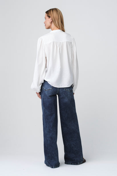 Alen-Bluse aus Viskose-Spitze | Cloud Dancer 2