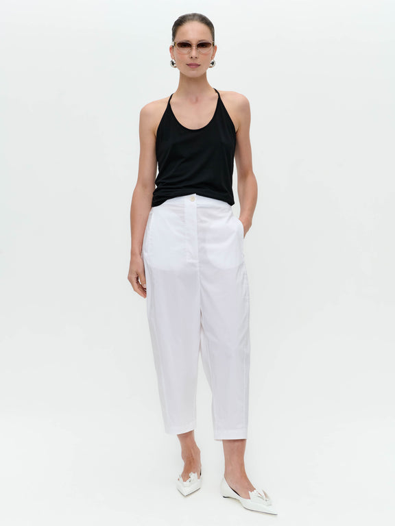 Kober cotton poplin pants | White