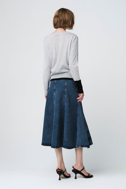 Fine Viscose Pullover 26032 | Silver