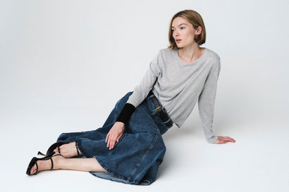 Fine Viscose Pullover 26032 | Silver