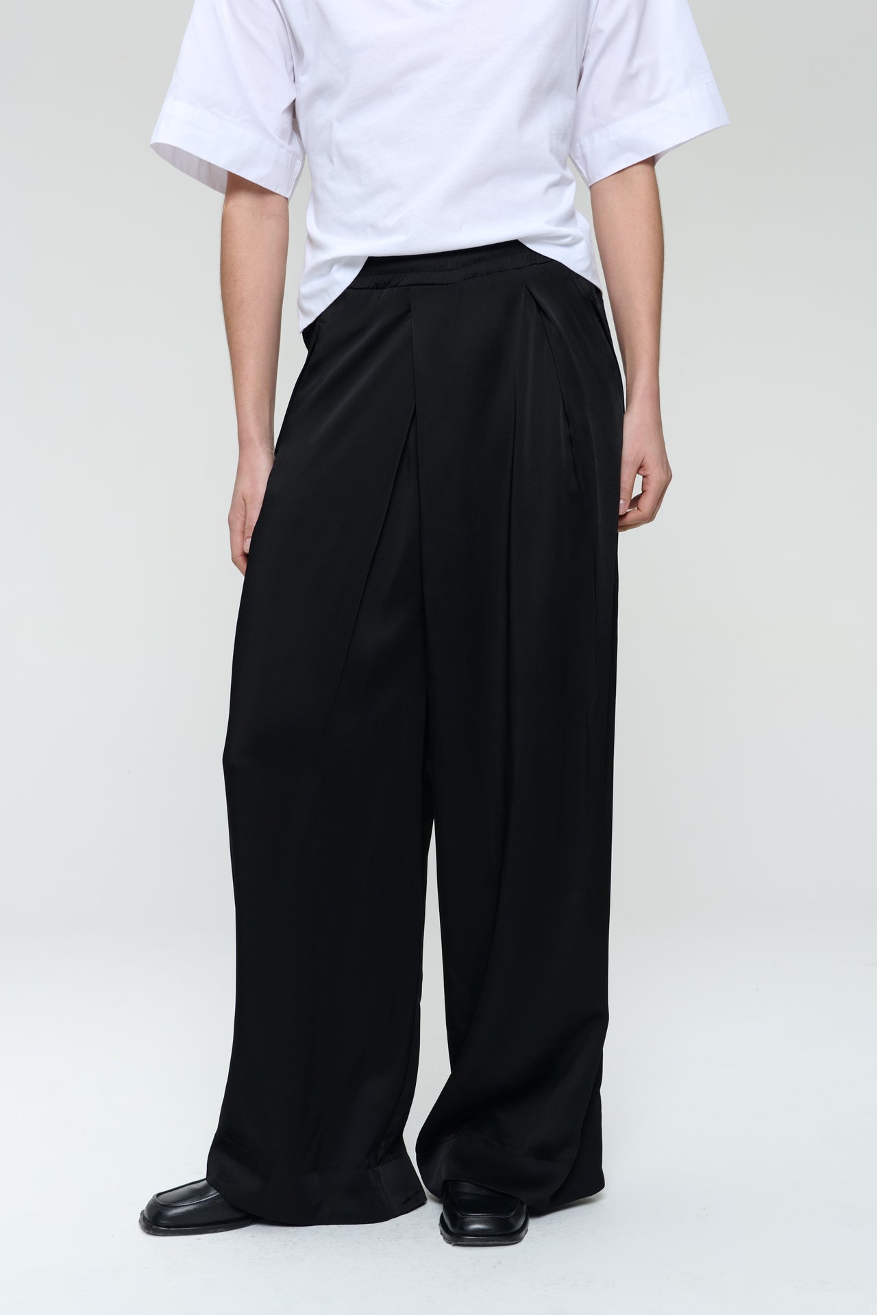 Letty rayon viscose pants | Black