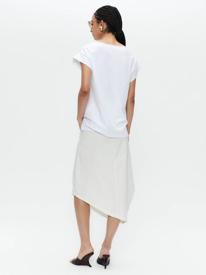 Cotton skirt T758 | White