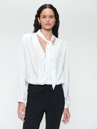 Anija rayon viscose blouse | White