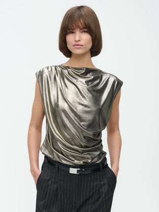 Nelly Top | Gold Shiny