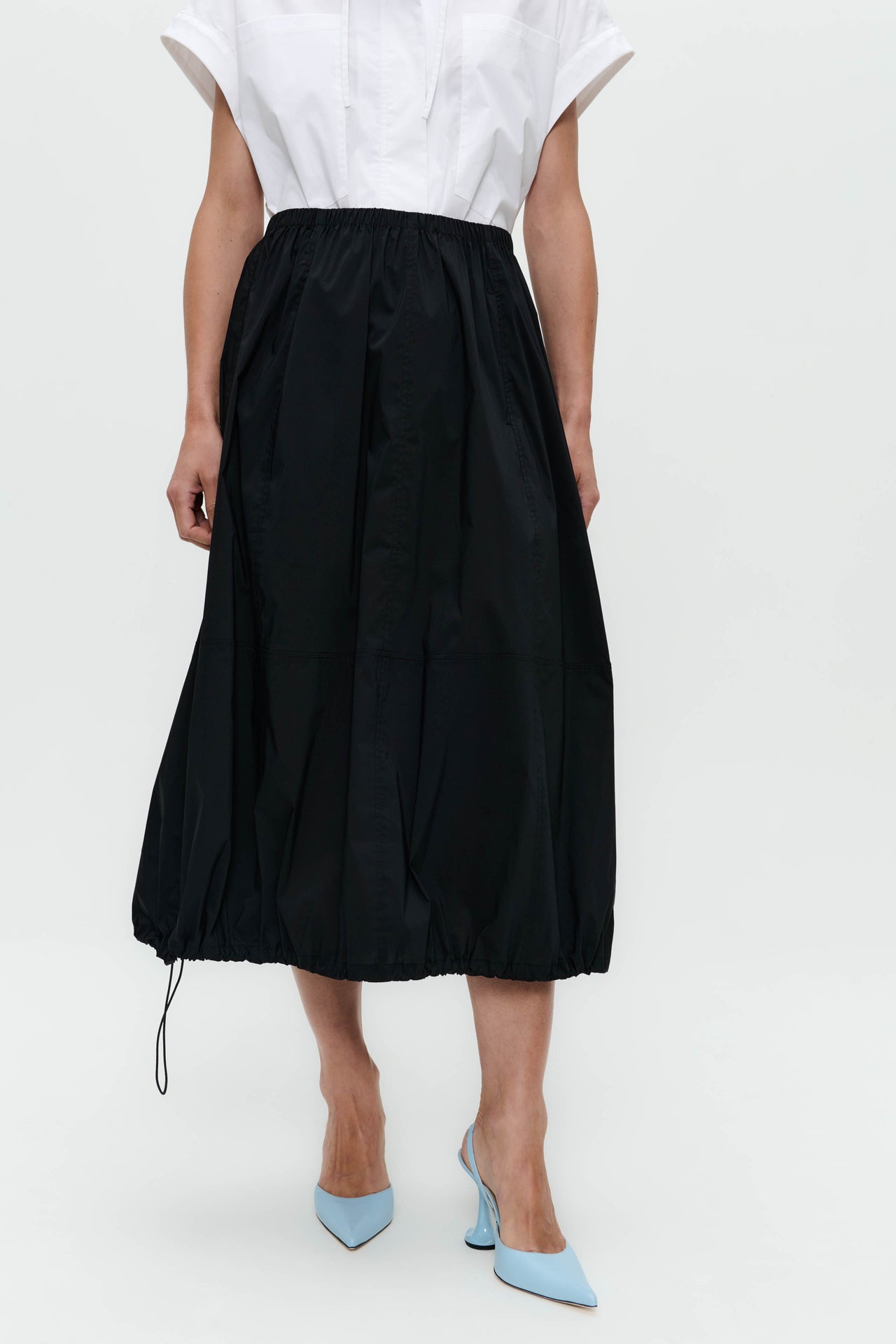 Maud cotton poplin skirt | Black