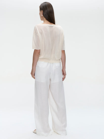 Feines Viskose-Top 26011 | Ecru