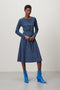 Jessica Short Dress Technical Jersey | Blue