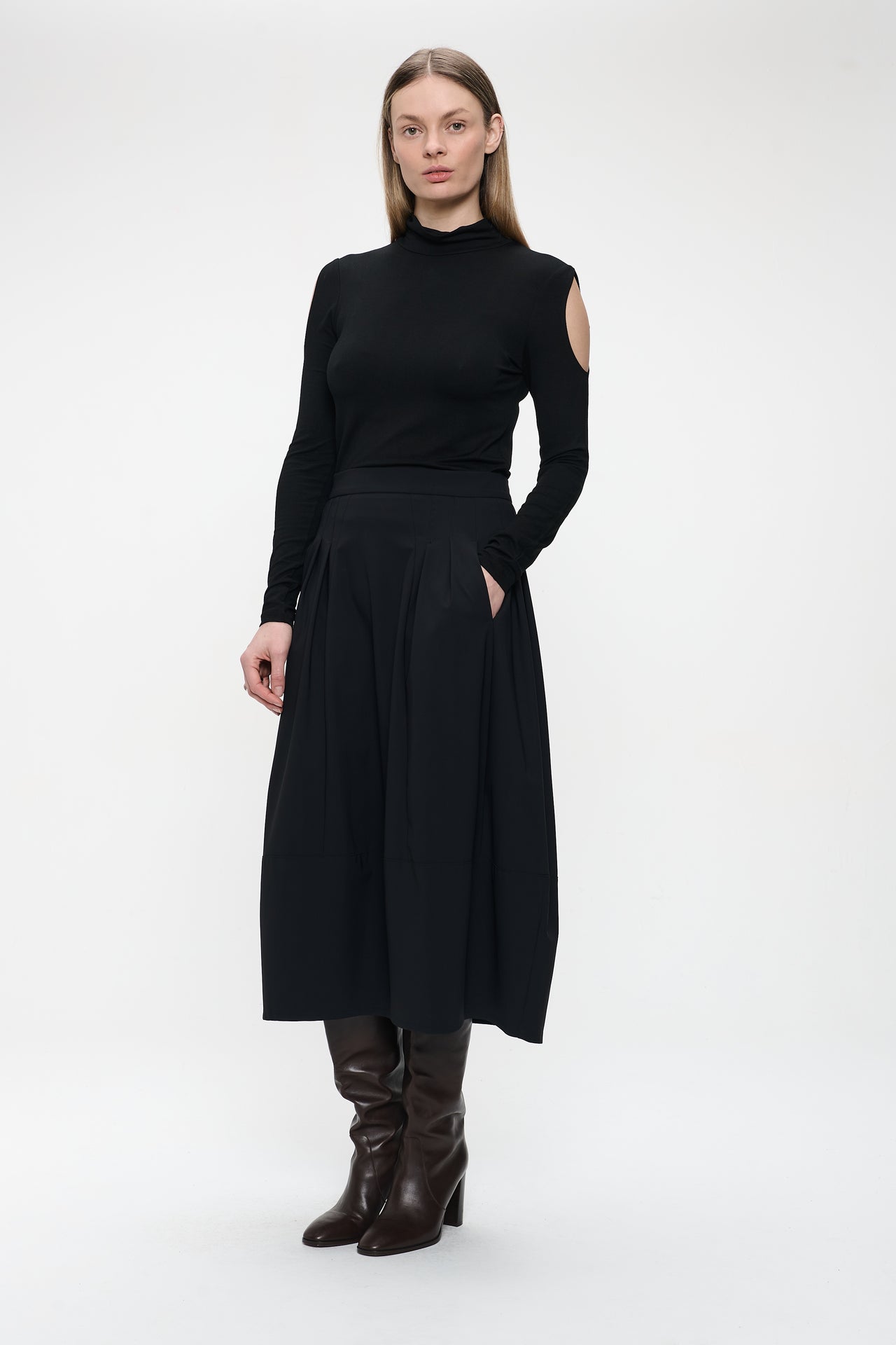 Heide skirt technical jersey | Black