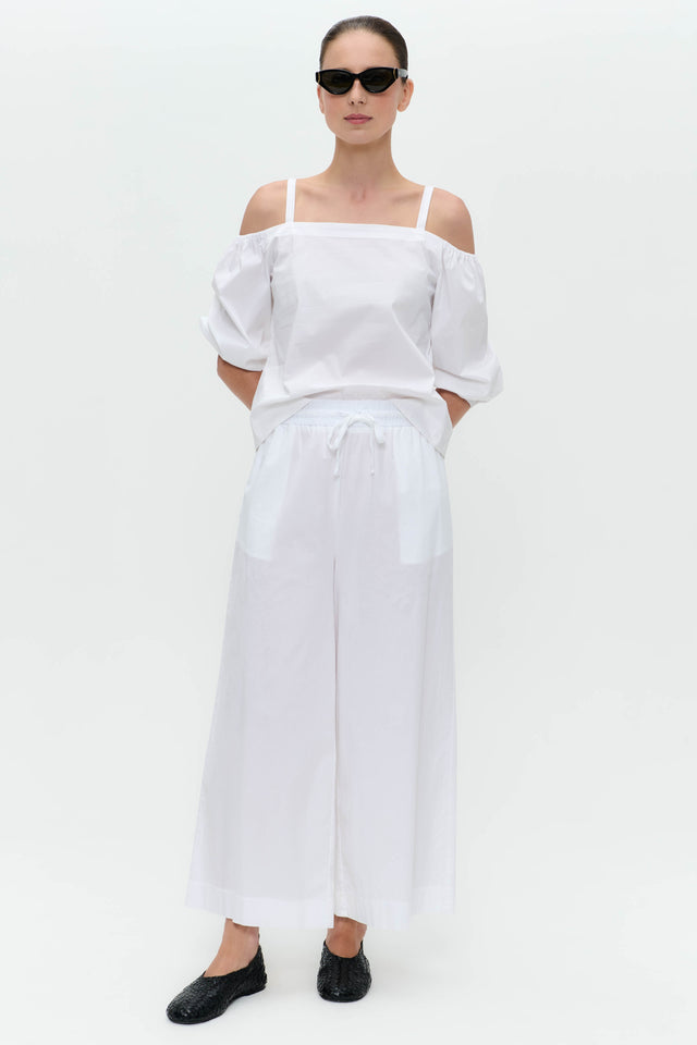 Cotton summer pants | White