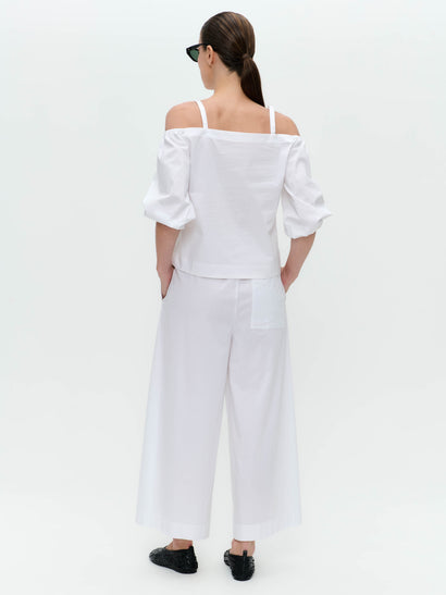 Cotton summer pants | White