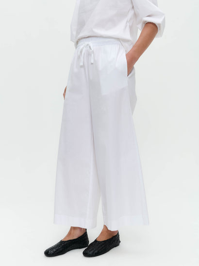 Cotton summer pants | White