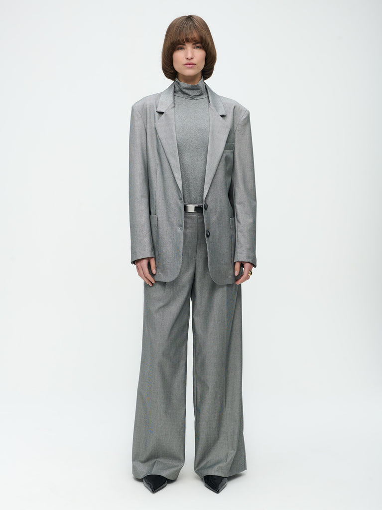 Lennard Oversize Blazer | Grey Silver