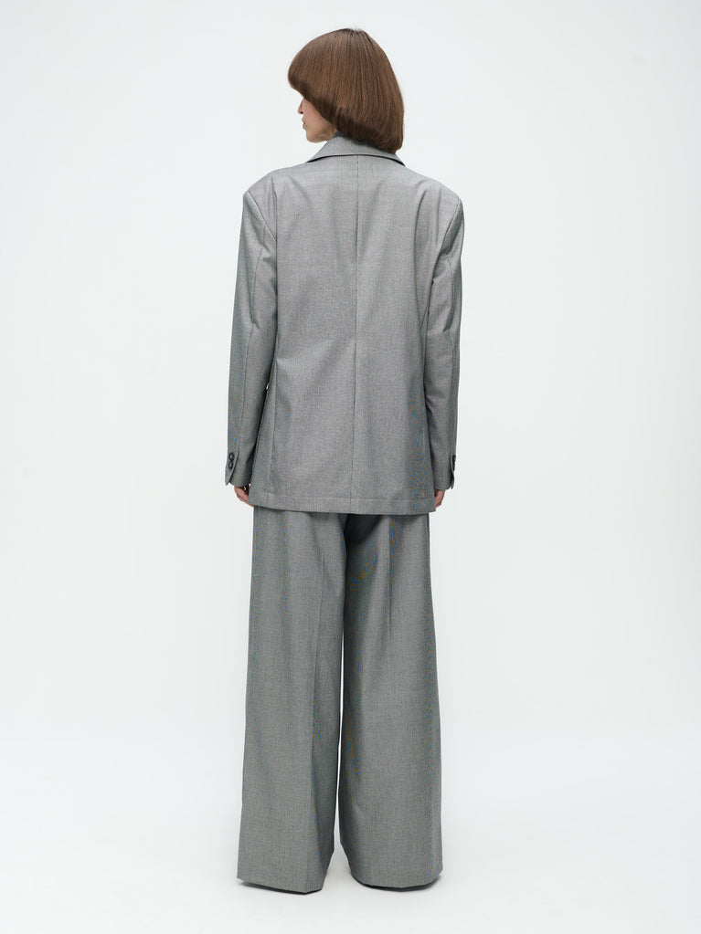 Lennard Oversize Blazer | Grey Silver