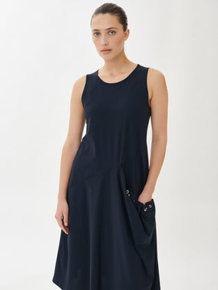 Laris Dress Technical Jersey | Blue