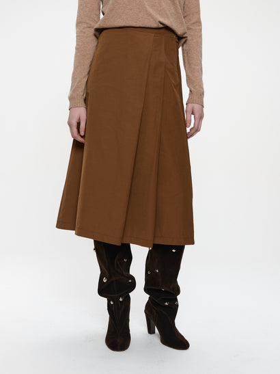 Alissa taffeta skirt | Camel