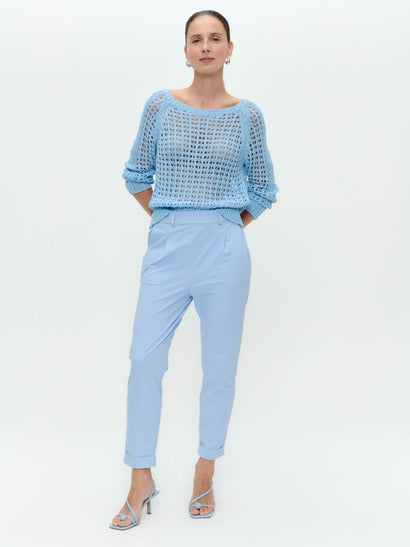 Sommer-Baumwollpullover 25041 | Blau