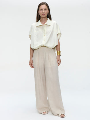 Hamako tencel pants | Beige