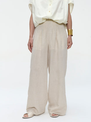 Hamako tencel pants | Beige