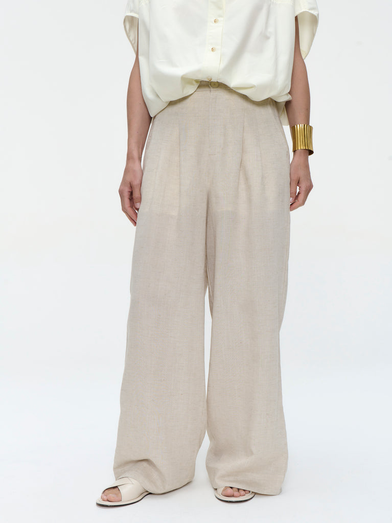 Hamako tencel pants | Beige