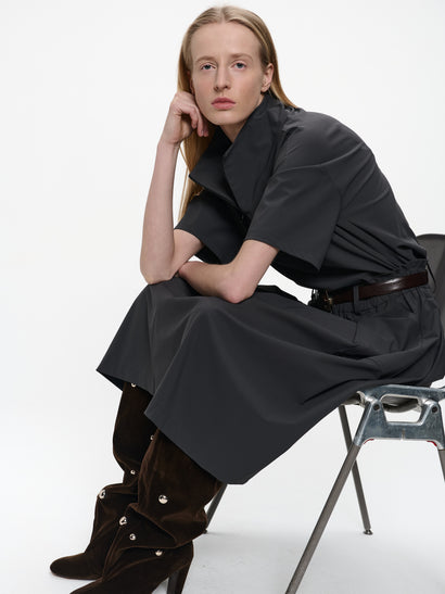 Leone blouse technical jersey | Grey