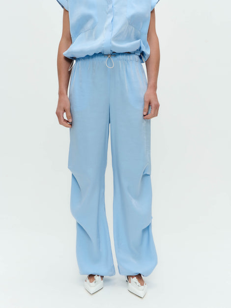 AvalonN shiny viscose pants | Light Blue