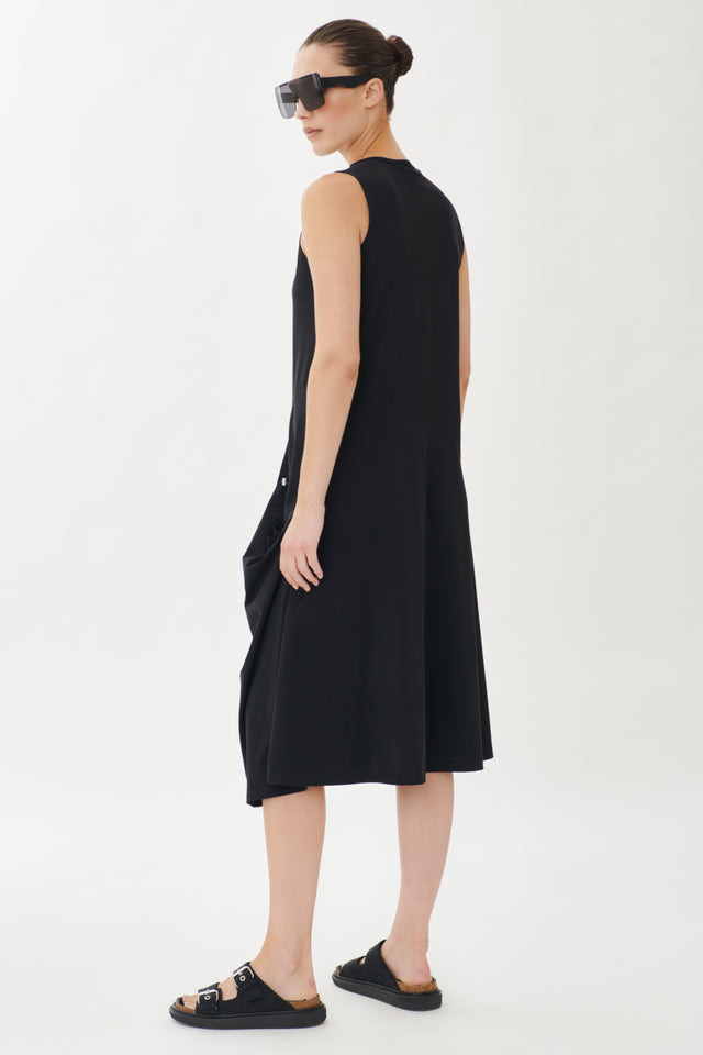 Laris Dress Technical Jersey | Black