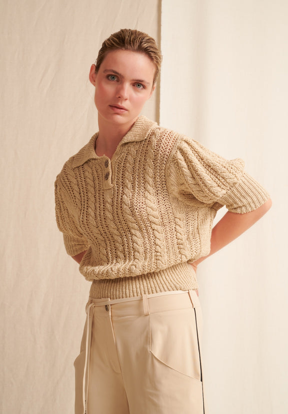 Pullover Mais PU | Beige