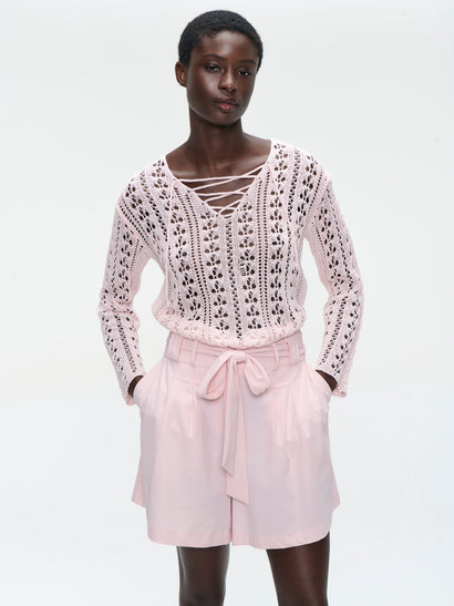 Pull d'été E25102 | Rose