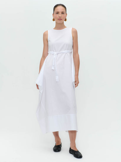 Poplin dress T747 | White