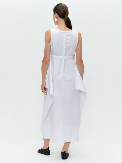 Poplin dress T747 | White