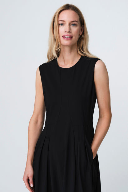 Heide Kleid technischer Jersey | Schwarz