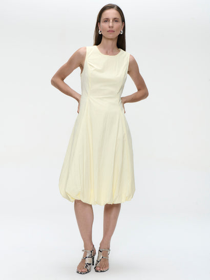 Robe Satomi en taffetas | Jaune