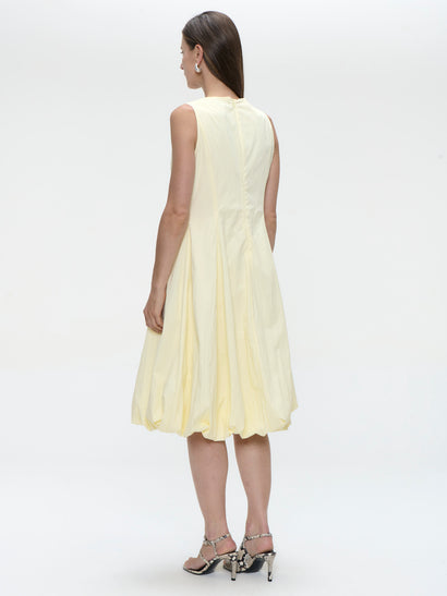 Robe Satomi en taffetas | Jaune
