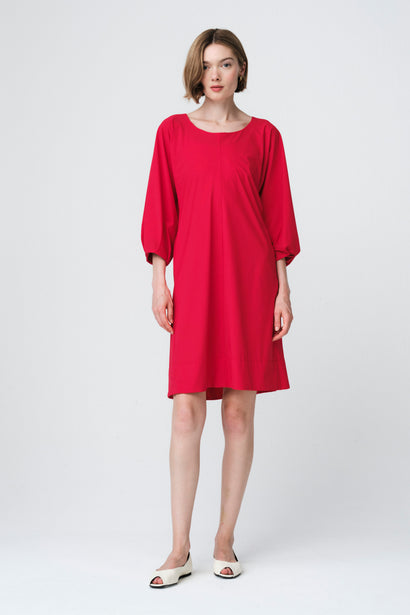 Lide-Kleid aus technischem Jersey | Rot