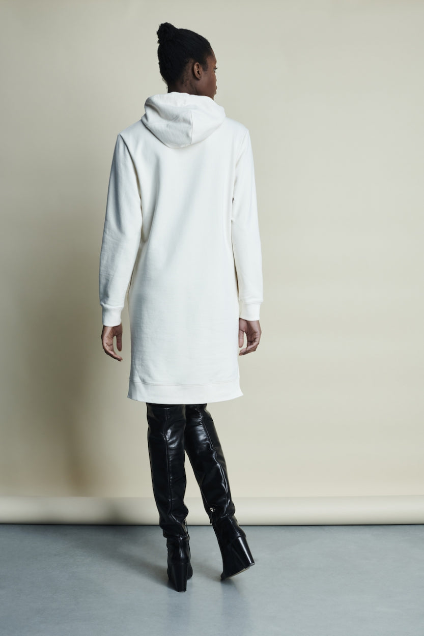 Hoody Dress Organic Cotton | Ecru