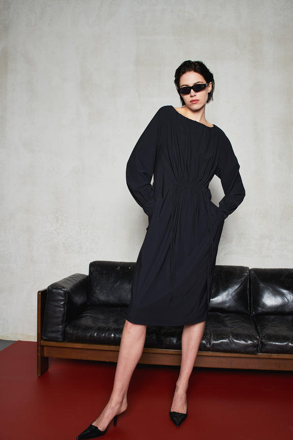 Cornny Dress Technical Jersey | Black