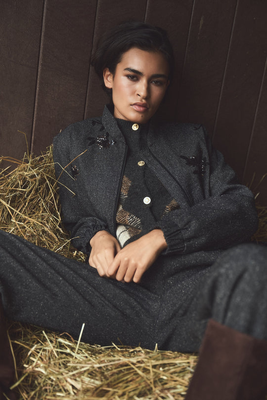 Bernino viscose bomber jacket