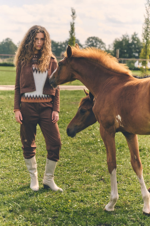 Timmy skuba velvet jacket | Brown