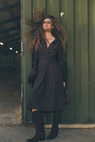 Trydi Kleid technical jersey | Chocolate