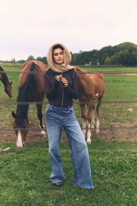 Fly loose yoga jeans | Night Blue