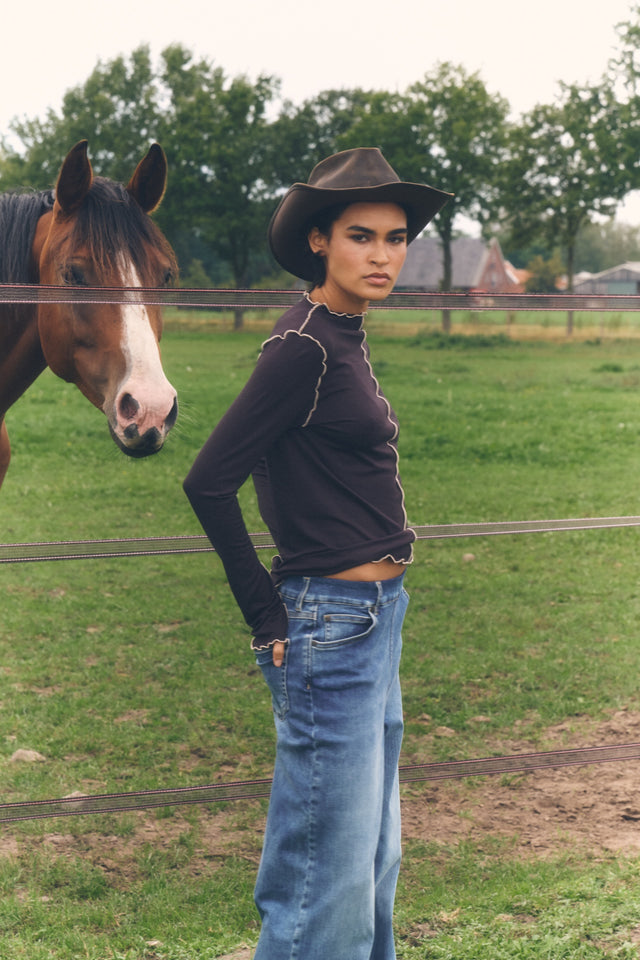 Fly loose yoga jeans | Night Blue