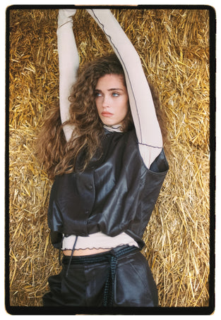 Clare eco leather vest | Dark Brown