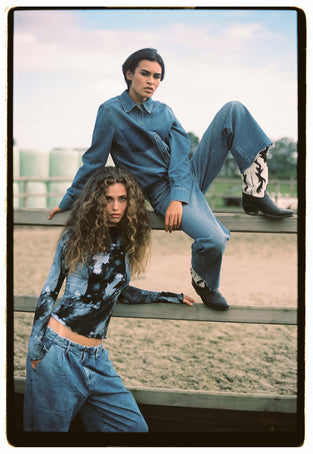 Amaya hopcar loose jeans | Random Blue