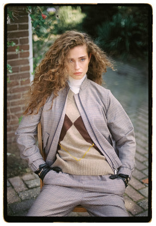Sandra check barrel pants | Multi