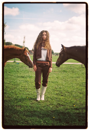 Danny skuba velvet pants | Brown